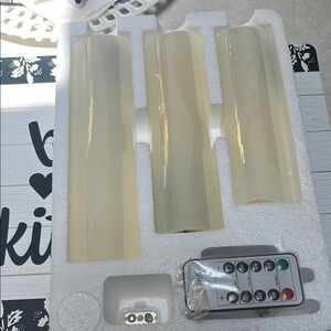 LED Flameless Candle Set with Remote - Cream